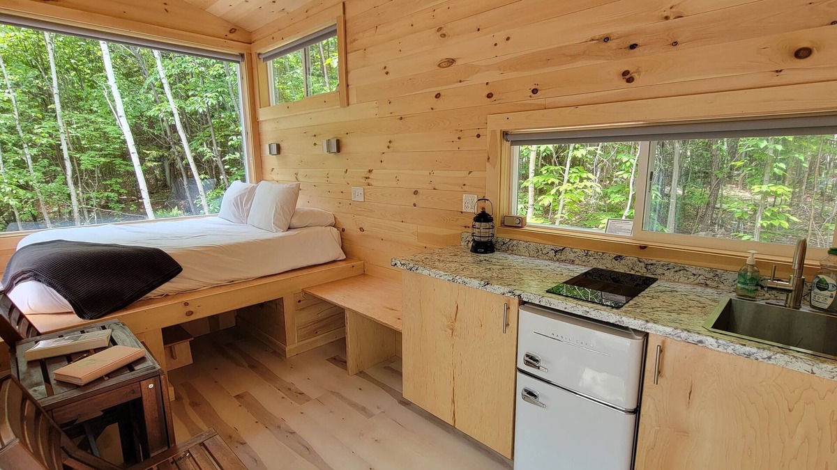 Dorchester Apartment | Trailside Stays- Tiny House in the Woods-Chickadee