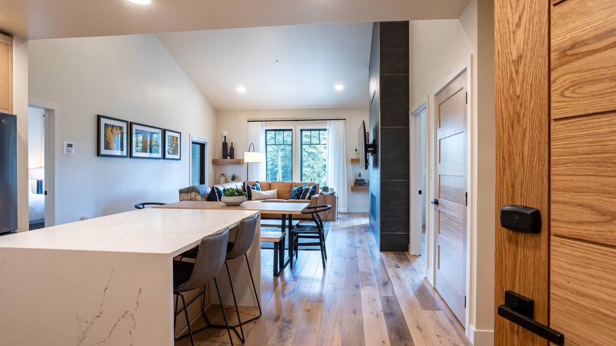Tamarack Resort Condo | Tranquil Condo| Gas Fireplace with a Mountain View