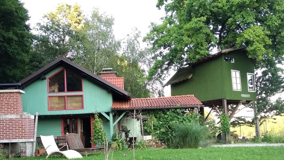Grosuplje Cottage | Tree house Ramona + Fairytale wooden houseby Ljubljana on the floor in the price