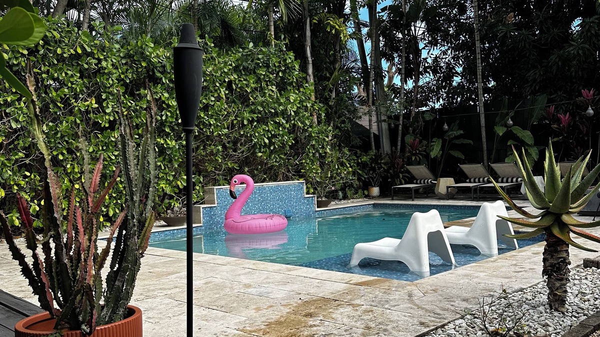 Miami Shores House | Tropical Oasis in Miami. Heated pool, firepit.