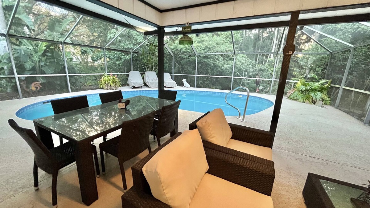Indian River Estates House | Tropical Oasis With HEATED Pool, Just minutes from the Downtown and the Beaches.