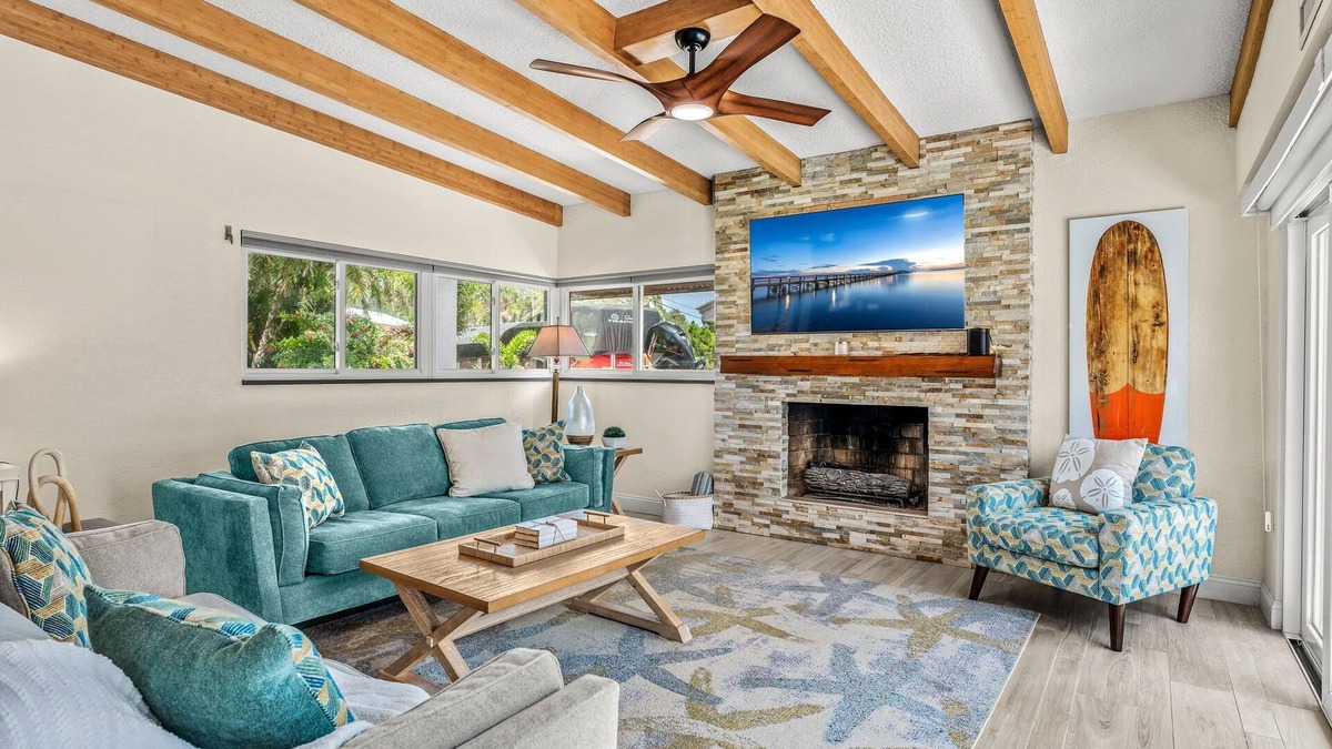 Cocoa Beach House | 🌴 Tropical Riverfront Retreat w/Heated Pool, Spa, Tiki Hut & Dock!