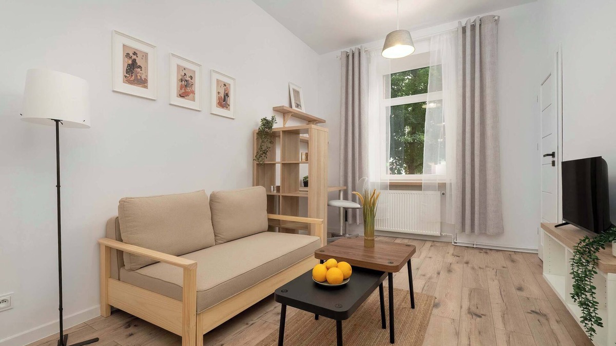 Srodmiescie Apartment | Tuwima 25 | Łódź | Beige Apartment | Remote Work