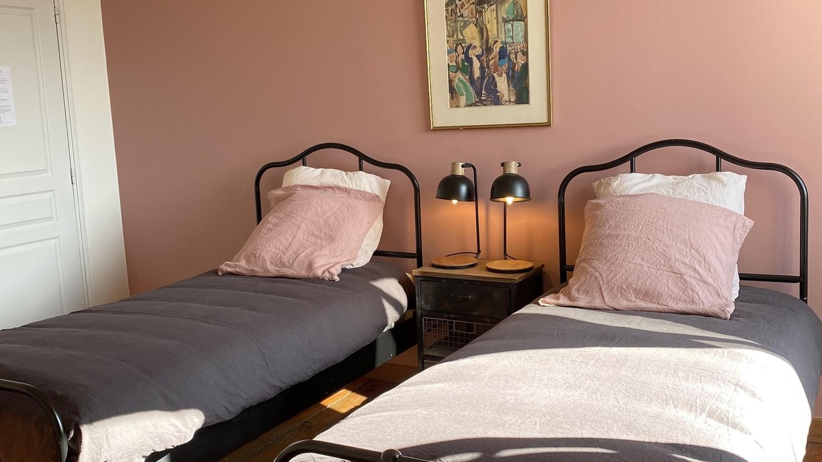 Entraygues-sur-Truyere House | Twin room-Superior-Wet room-Countryside view