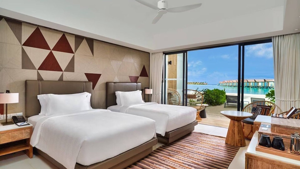 Farukolhufushi Island Hotel | Twin Studio on Beachfront with Modern Comforts