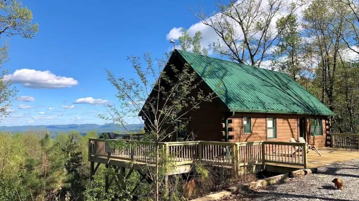 Purlear House | Two Bucks Cabin at Buck Mountain, NC - Two views!