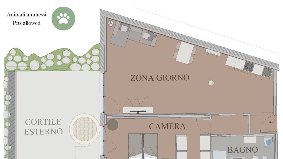 Almenno San Salvatore Apartment | Two-room apartment with terrace and large garden