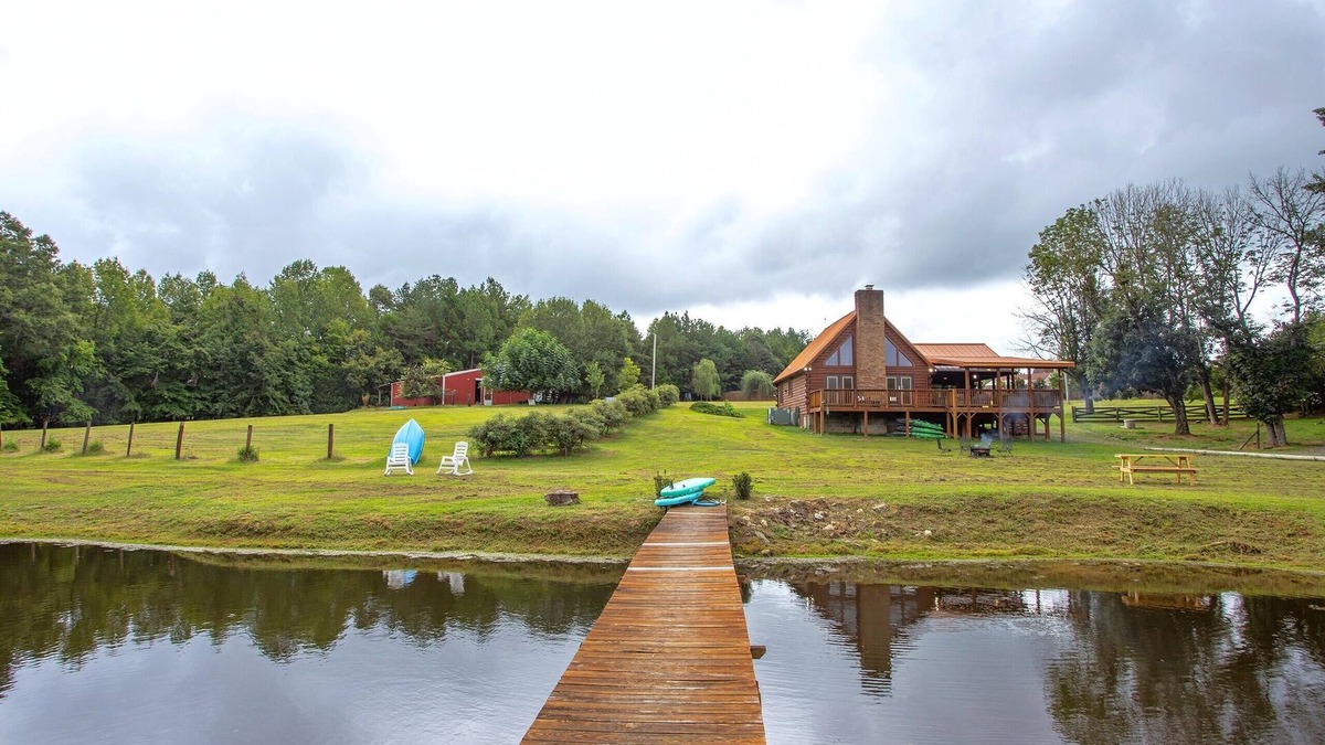 Hurdle Mills Cabin | Two Stunning Lakefront Cabins w/Hot Tubs on 25 Acre Nature Retreat