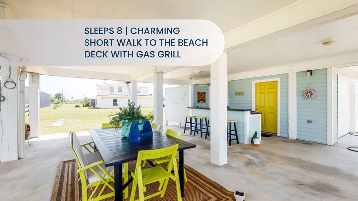 Crystal Beach House | Ultimate | Steps to Beach | Outdoor Kitchen
