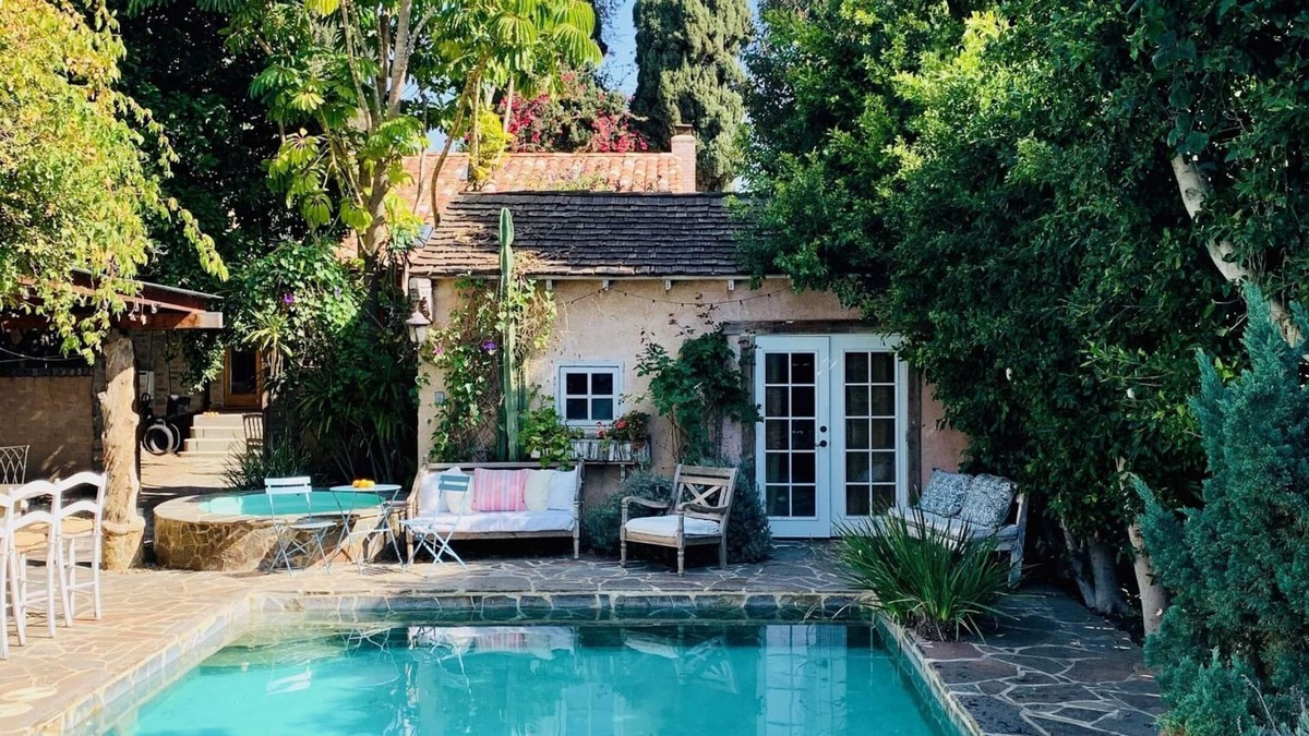 Mar Vista House | Under the Tuscan Sun Studio-Style Cottage With Stone Pool in West LA