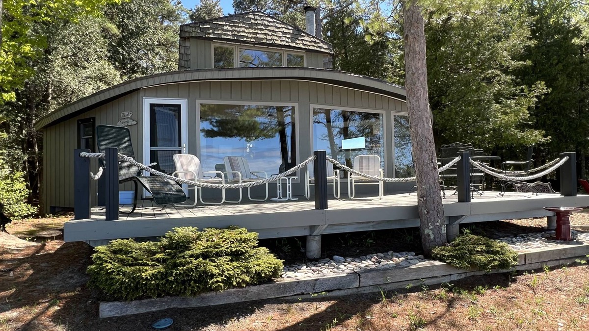 Northport Cabin | Unique Cabin with Private Beach on Lake Michigan