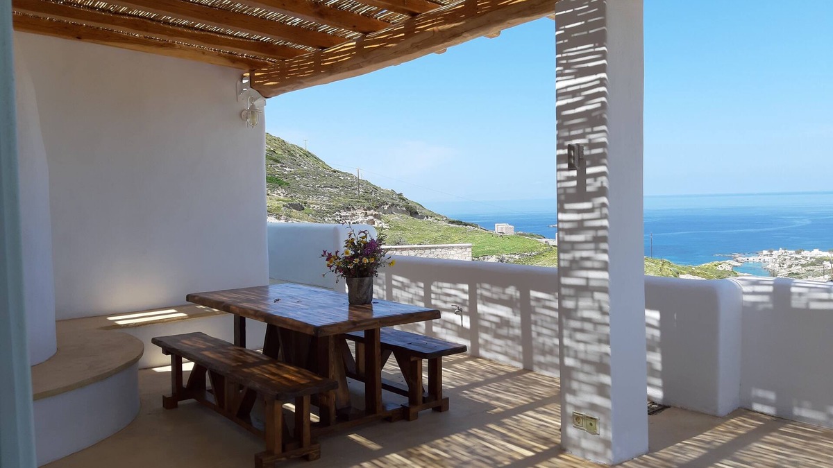 Milos House | "Unique Sea View" traditionally decorated,minimal villa,huge terraces ocean view