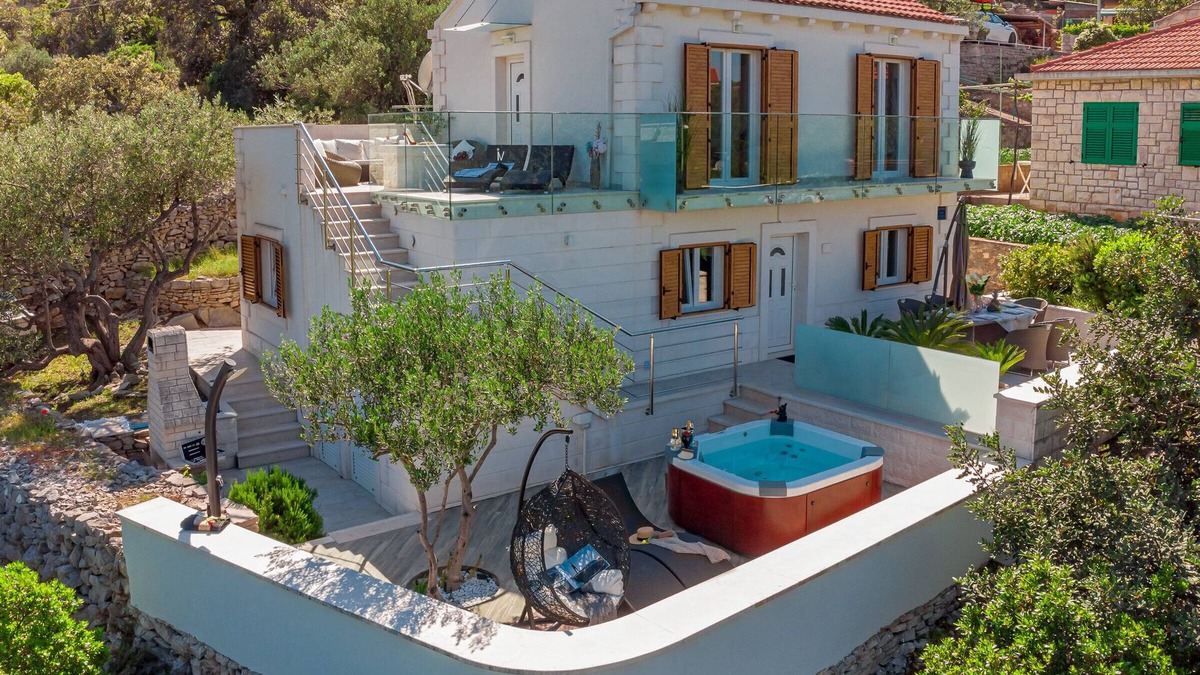 Rogac Villa | * Uniquely designed Villa Ivana Solta Island with Jacuzzi and sea view*