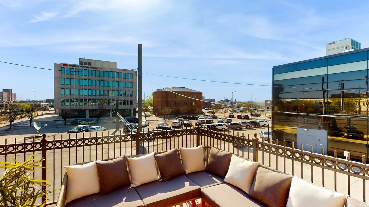 Muncie Condo | Updated condo in the heart of Historic District with patio, streaming, fast WiFi