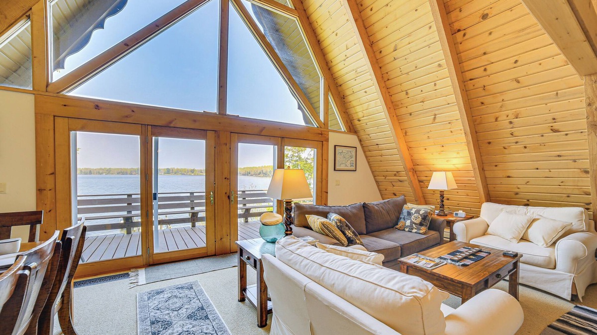Channing Cabin | Upper Peninsula Lakefront A-Frame Cabin w/Dock