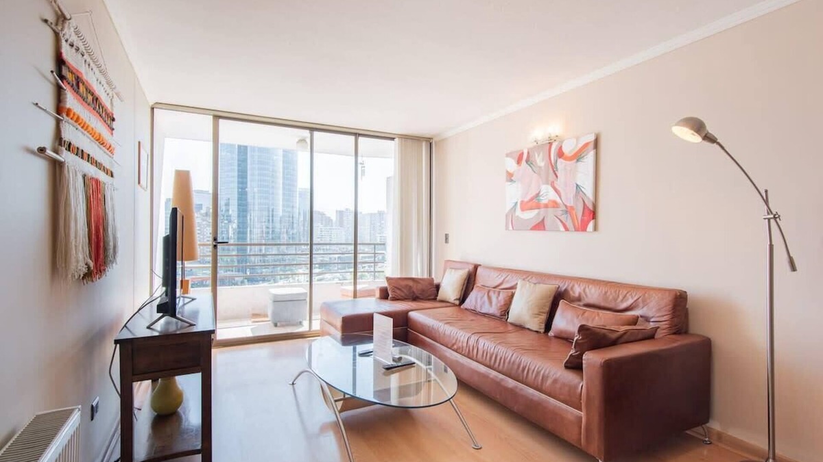 Apoquindo Apartment | Uptown Ethnic - 2BR, Metro, Wifi, TV