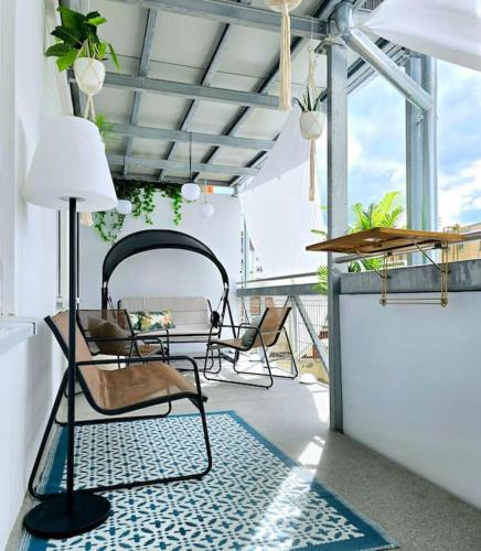 Kaiserlei Apartment | Urban Jungle Riesiger Balkon Parken Arbeitsplatz