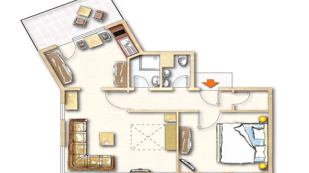 Haeusern Apartment | Vacation apartment, 47-59sqm, 1 bedroom, max. 4 persons