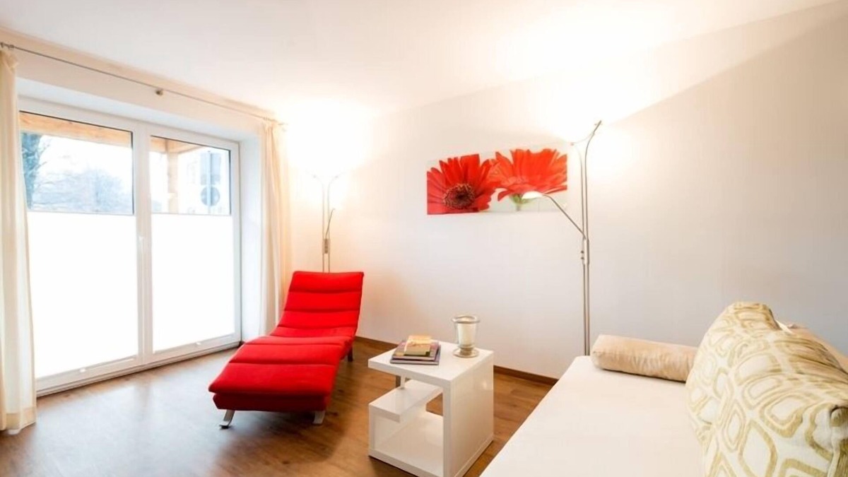 Bad Aibling Apartment | Vacation apartment 3, 50 sqm, upper floor with large south-facing balcony