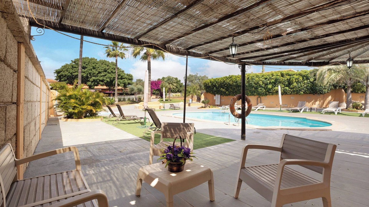 Las Galletas Apartment | Vacation Apartment 'Finca La Bonita Ap M2' with Shared Pool, Shared Terrace and Wi-Fi