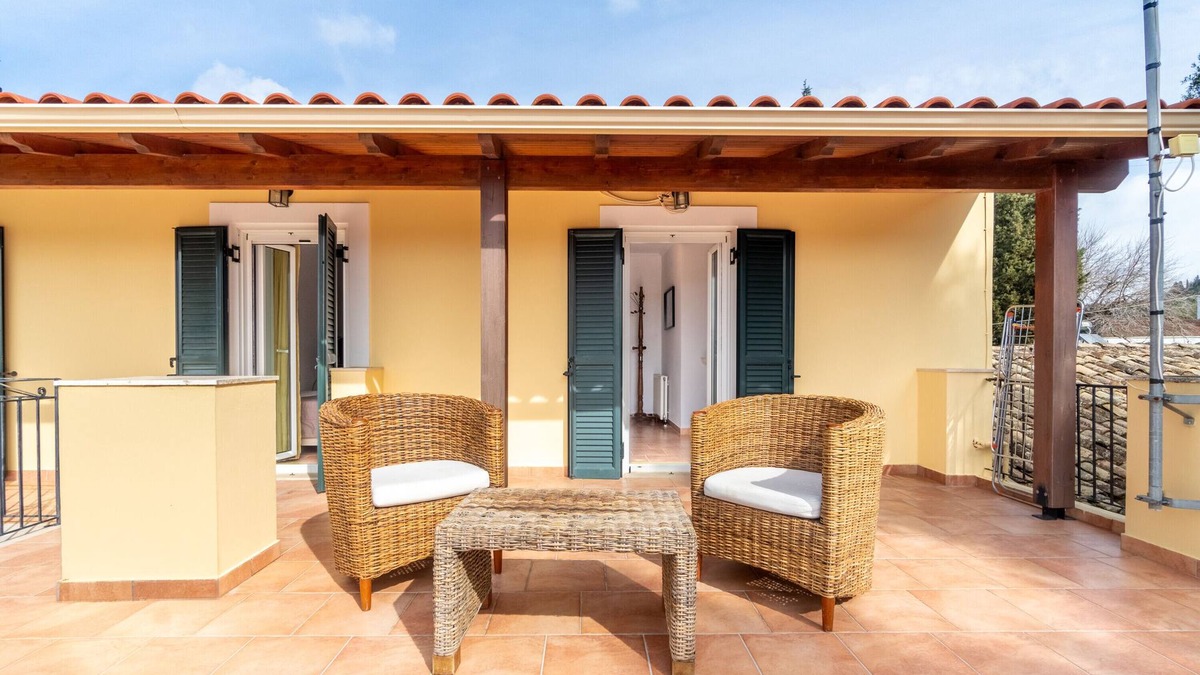 Arillas House | Vacation Home "Ilios County House" with Sea View, Private Terrace & Wi-Fi