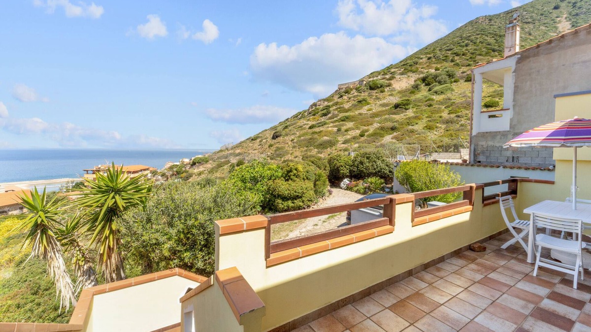 Buggerru House | Vacation Home "La Bella Vista" with Sea View, Private Terrace & A/C