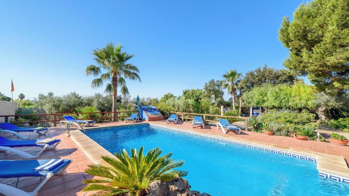 Inca House | Vacation Home Sa Sort with Mountain View, Pool, Terrace & Barbecue