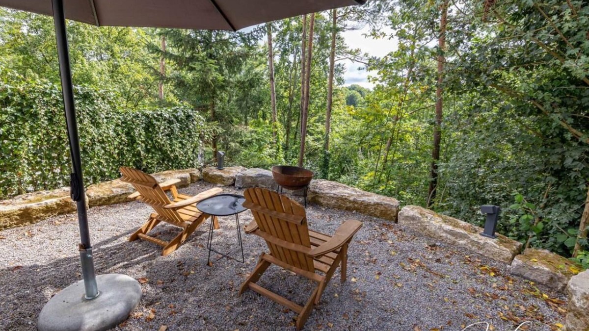 Langenburg House | Vacation home Schrat with fireplace in an idyllic location on the edge of the forest below a wellness hotel.