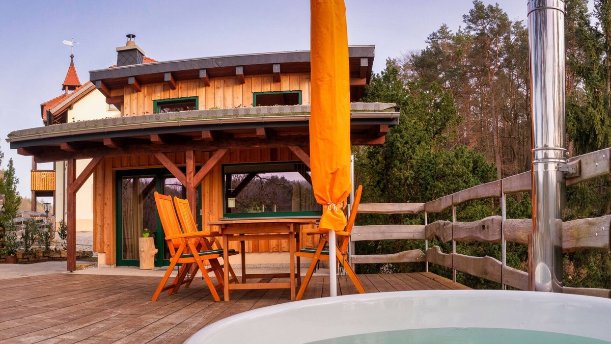 Niederrathen House | Vacation home with panoramic terrace and whirlpool in a sandstone idyll