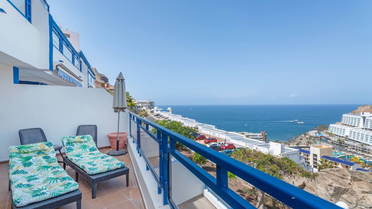 Taurito Apartment | Vacation 'Taurito's Sea Sunset View' with Sea View, Shared Pool and Wi-Fi