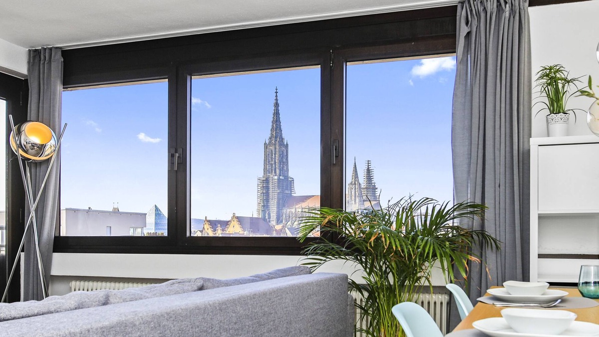 Neu-Ulm Apartment | ☆View of the Minster☆3 min old town|balcony|kitchen
