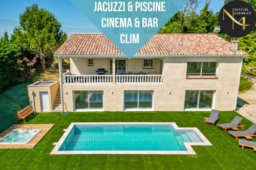 Auterive Villa | Villa 15 personnes - Piscine - Jacuzzi - Clim - Bar - Billard - Cinéma - Vue Panoramique
