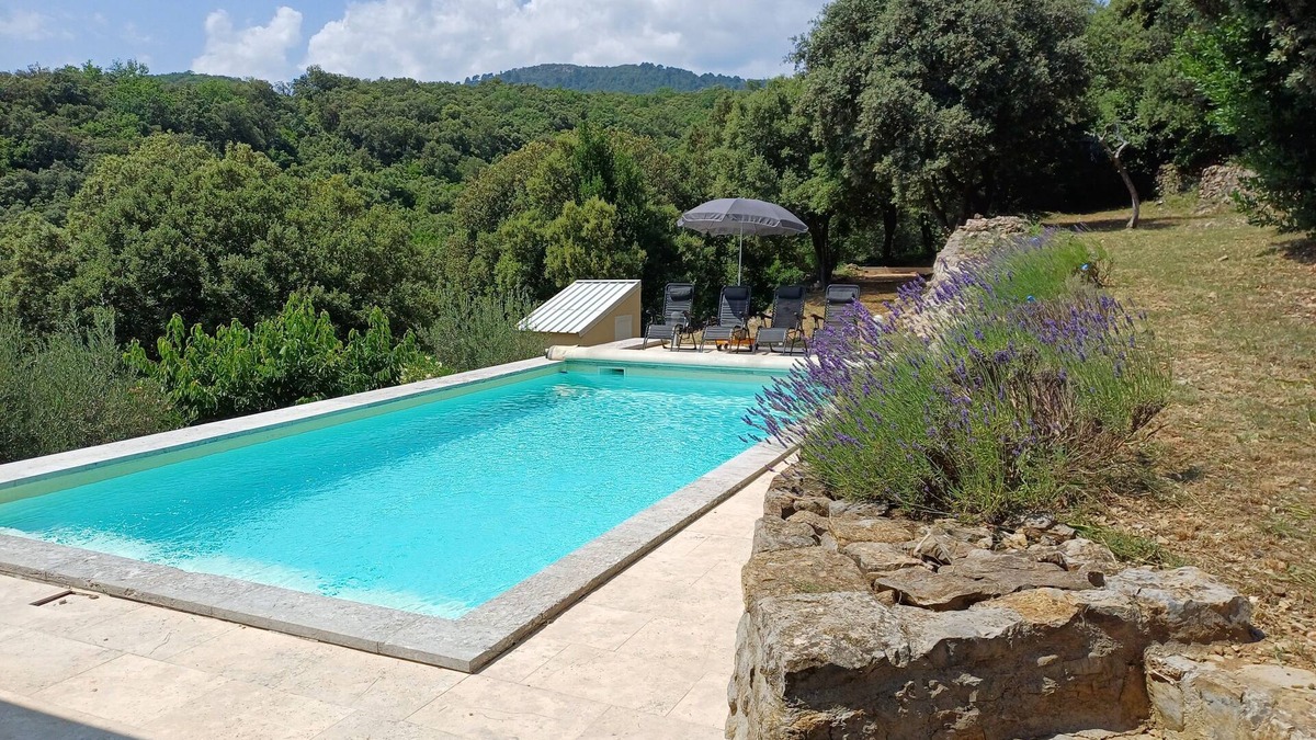 Saint-Jean-du-Pin Villa | Villa air-conditioned rooms, quiet, idyllic view, ground floor, secure pool.