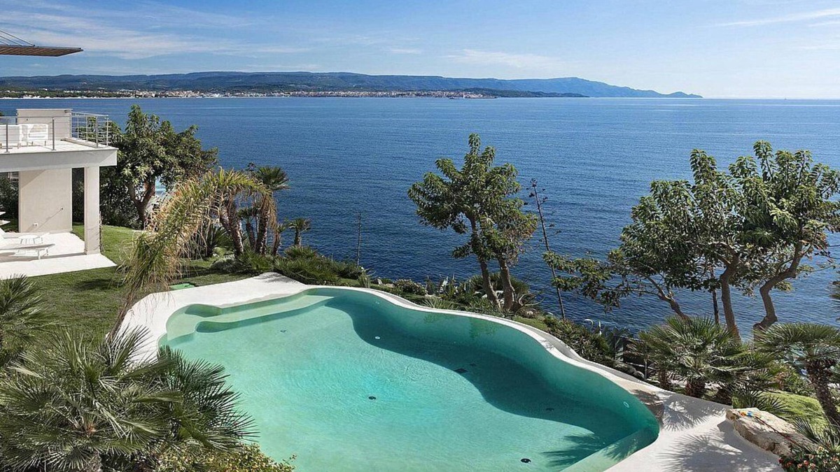 Fertilia Villa | Villa Amenea: A charming and bright two-story villa built directly above the sea, with Free WI-FI.