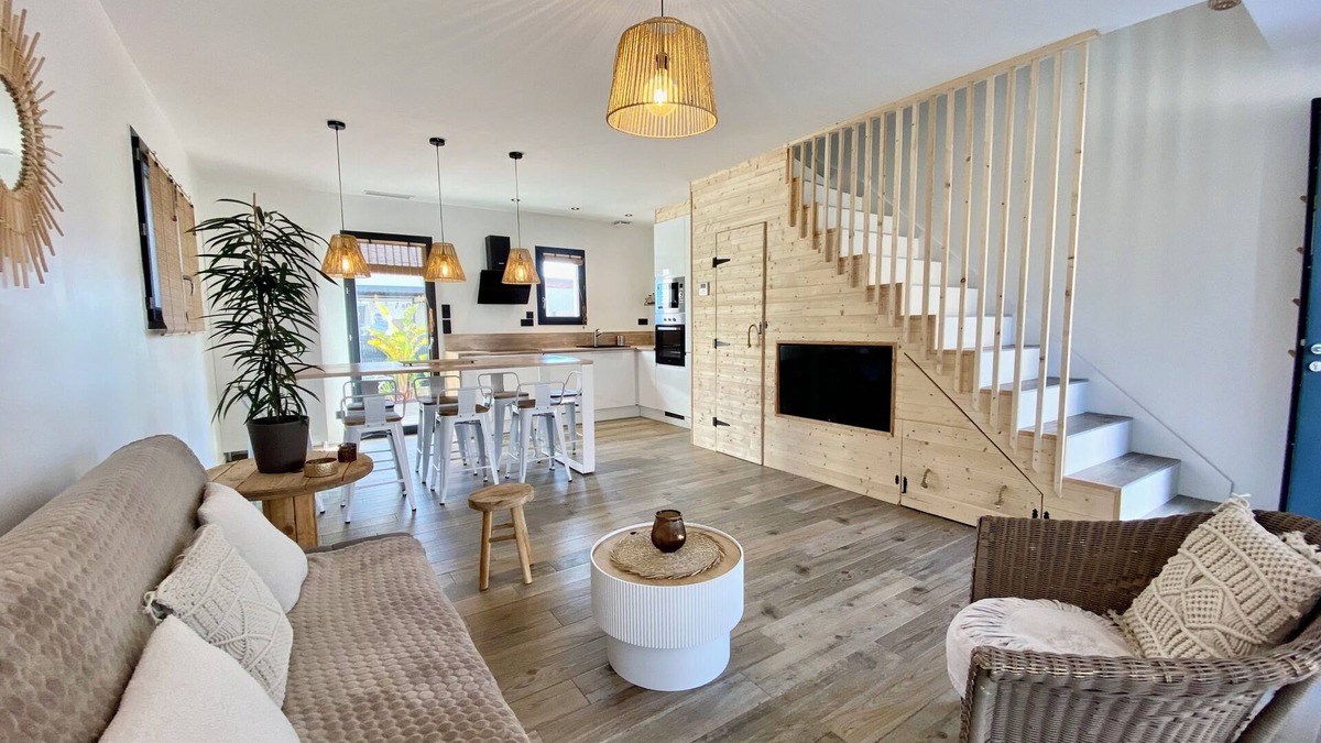 Sainte-Marie-Plage House | Villa Bambou, Jolie Maison Neuve à 10 Minutes à Pied de la Plage
