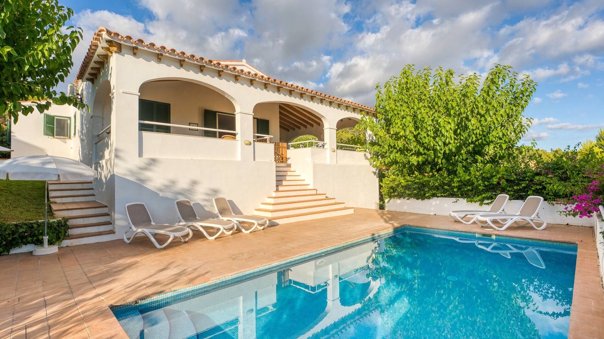 Sant Tomas Villa | Villa Beatriz with Sea View, Wi-Fi, Garden, Terrace & Pool; Parking Available