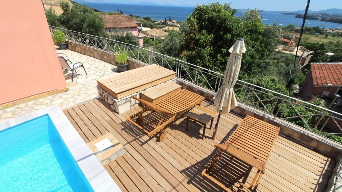 Ipsos Villa | VILLA BELVEDERE Superb Ipsos bay Views,private pool, 400 mt of the beach!nn