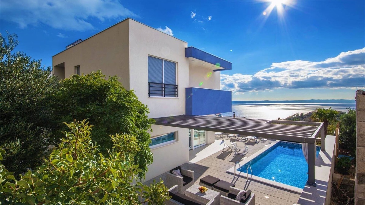 Veliko Brdo Villa | Villa Blue with pool, sea view