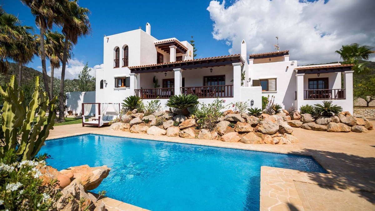 Sant Josep de sa Talaia Villa | VILLA CA NA VINYA large Ibizan style house with beautiful views and tranquility