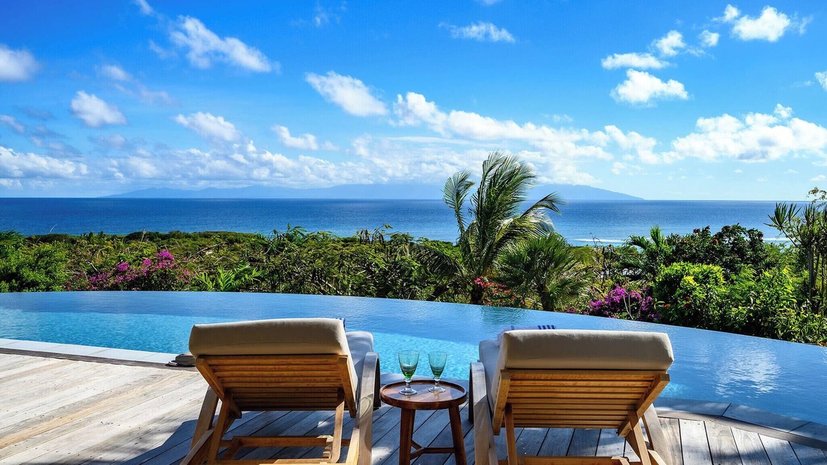 Grand-Bourg Villa | Villa Calico peaceful haven with an infinity pool and sea view close to beaches