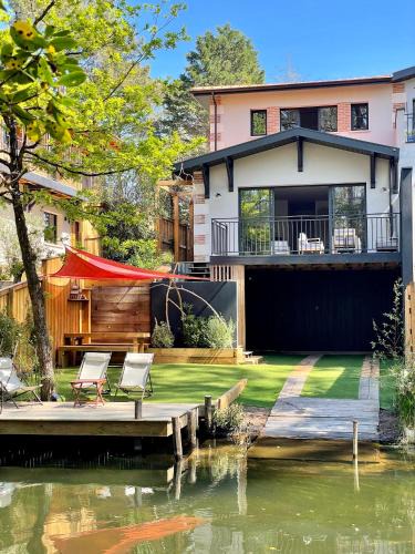 Cazaux Villa | Villa du Canal - Ponton pour bateau