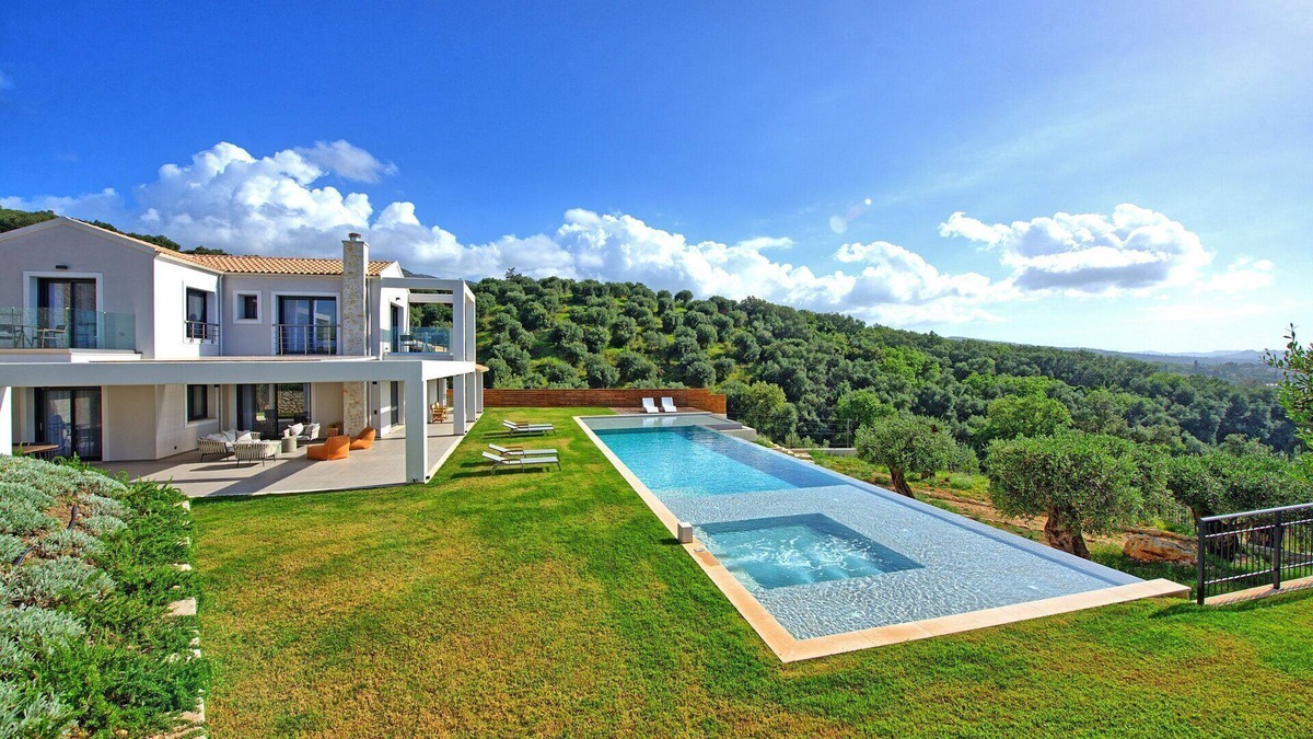 Almiros Beach Villa | Villa Ebellina – Luxury Corfu vacation villa rental with pool and sweeping views