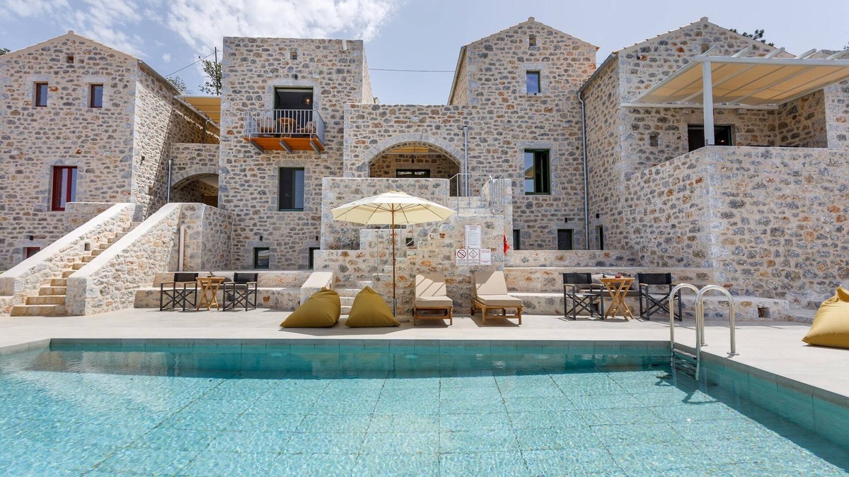Limeni House | Villa ERMIS with shared pool in exposed position over the sea, Peloponnese