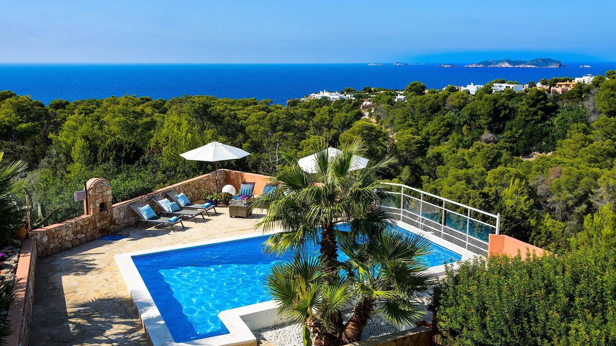 Cala Vadella Villa | VILLA CAN COSTA - Private villa with pool & WIFI. Stunning sea views sunset in Cala Vadella beach