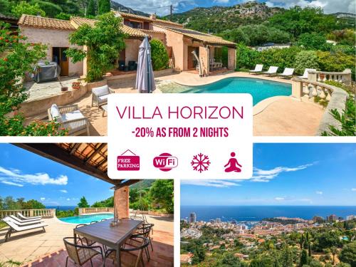Carrieres - Malbousquet Villa | Villa Horizon - 5min from Monaco - Panoramic view - Infinity Pool - Air conditionner - Garden - Parking - Premium Services - Near Monaco Events