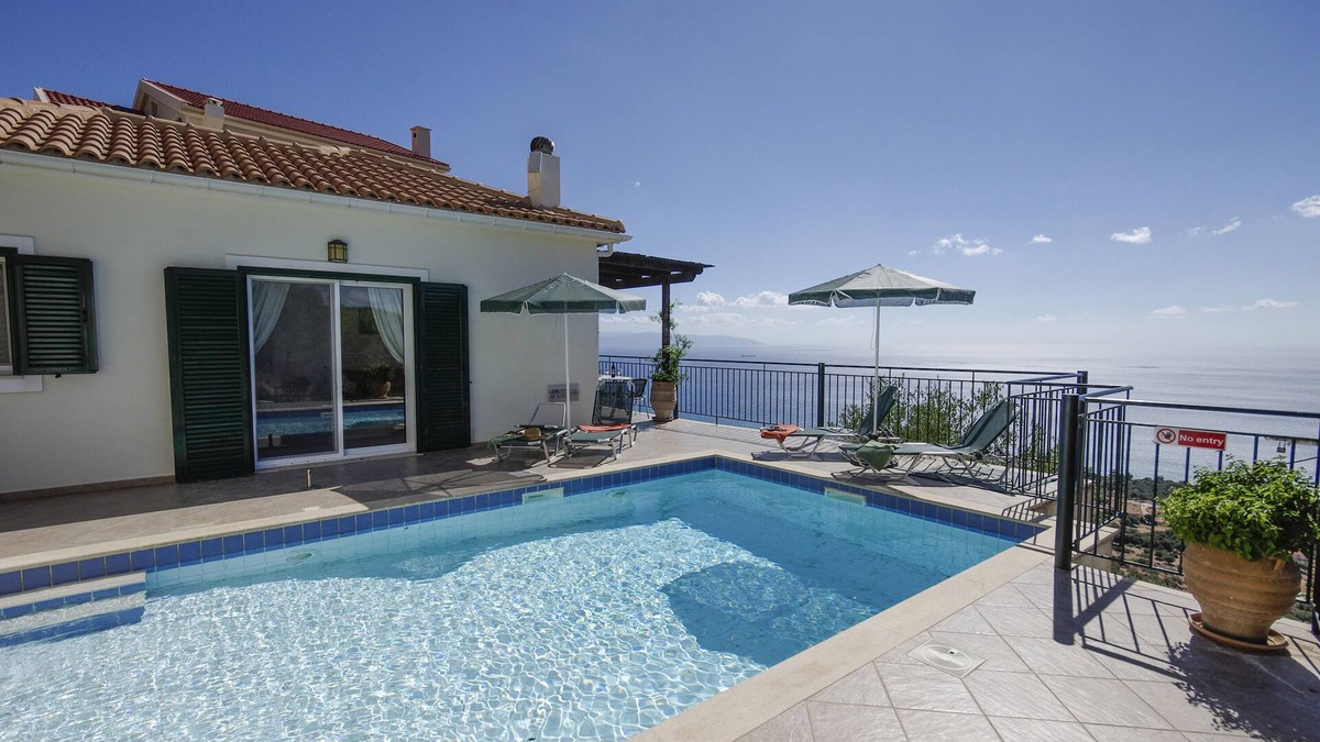 Mousata Villa | Villa in Vlachata with private pool and stunning views close to Lourdas.