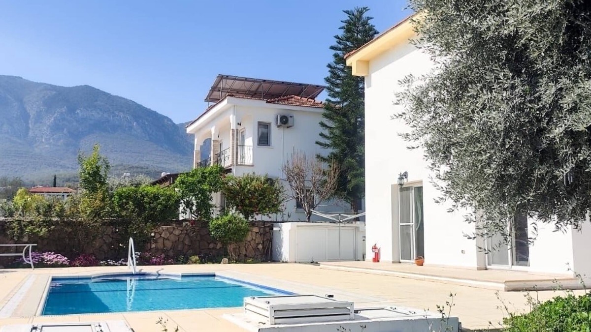 Ozankoy Villa | Villa Jacaranda with Superb Mountain & Sea Views+Pool & Gardens in Peaceful Area