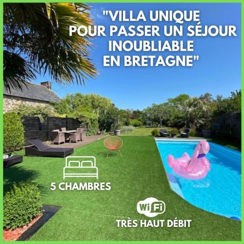 La Fresnais Villa | VILLA KER BLEUENN * 10 PERSONNES * PISCINE * SAUNA