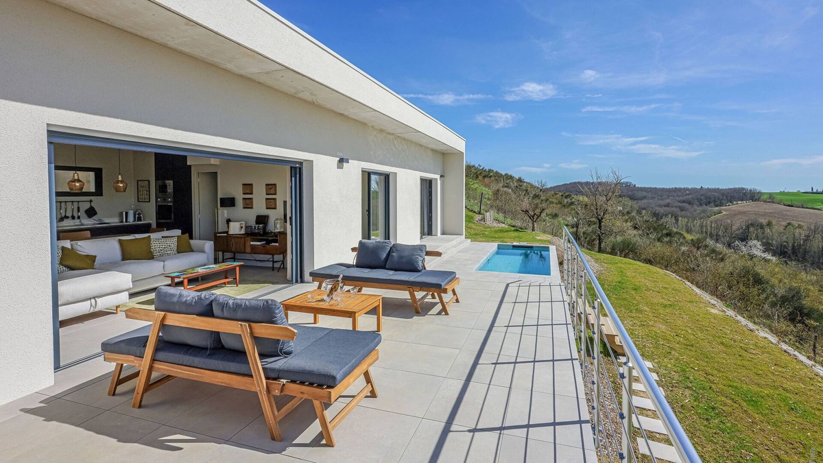 Salvagnac Villa | Villa Le Belvédère - Design - Pool - View - Gaillac