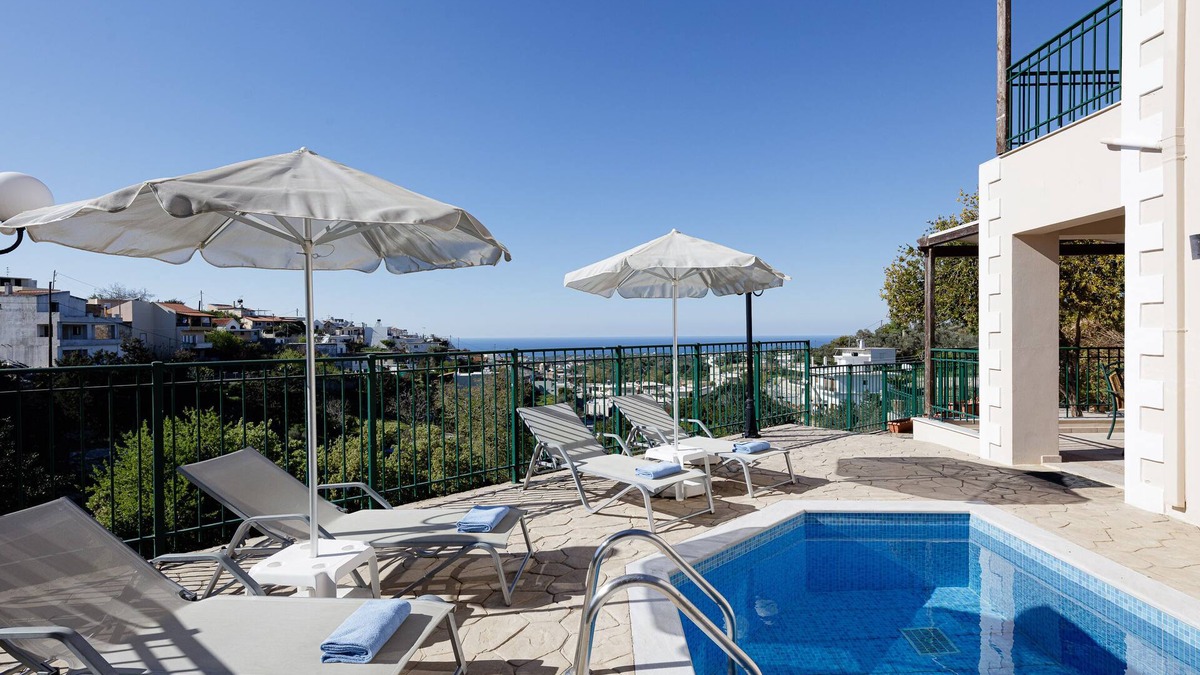 Kirianna Villa | Villa Mahin Luxury Villa, Private Pool, Sea View, Close to Rethymno